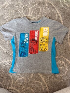 Paw Patrol Grey Tee with Blue, Red & Yellow Character Panels